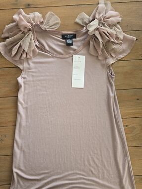 Dusty Blush Ruffle Shoulder Tank